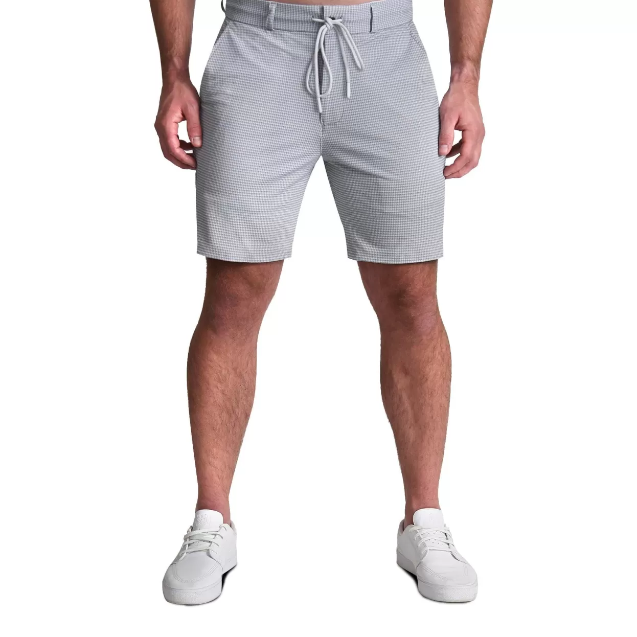 State and Liberty Athletic Fit Drawstring Shorts - Grey Houndstooth Discount
