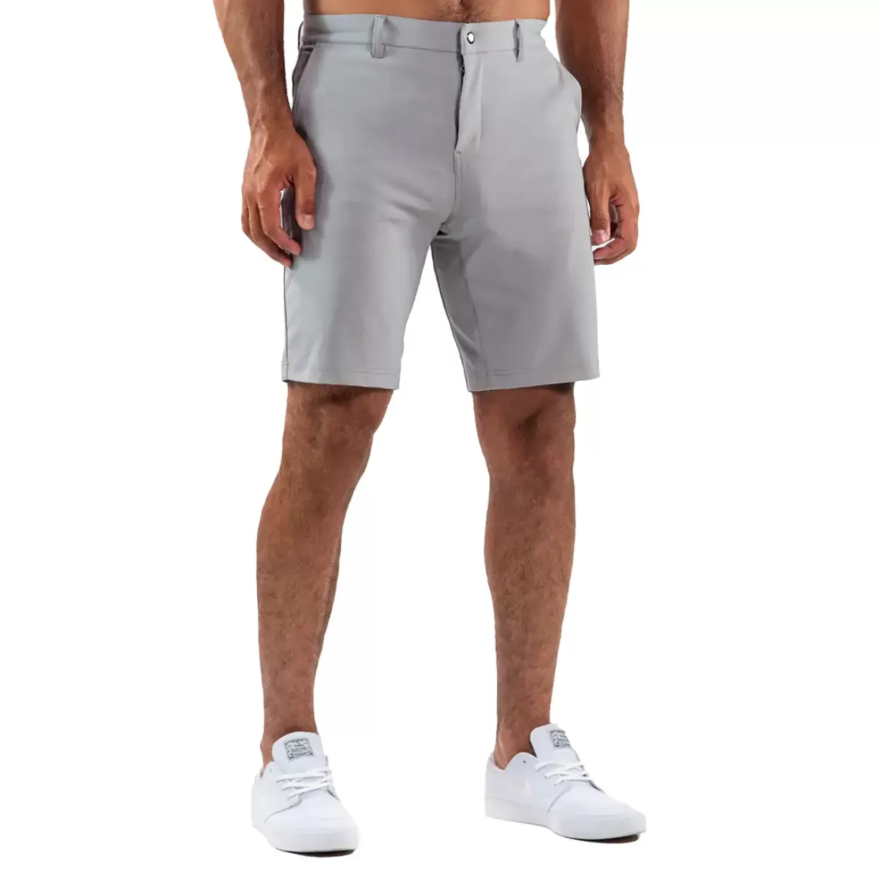 State and Liberty Athletic Fit Shorts - Light Grey Cheap
