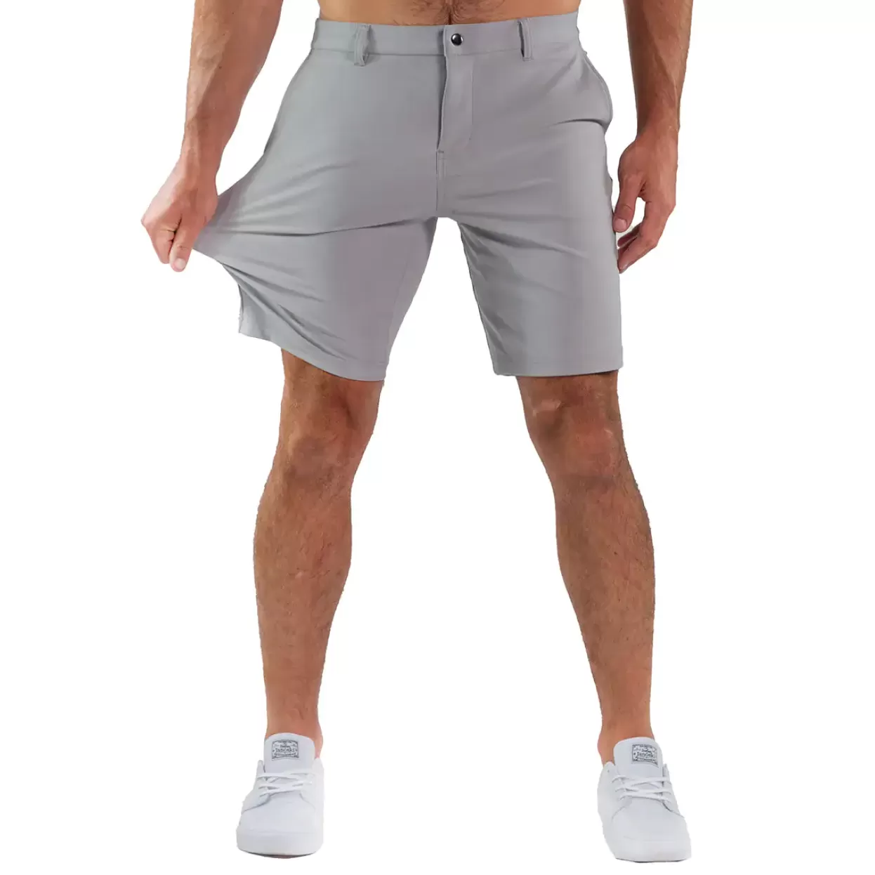 State and Liberty Athletic Fit Shorts - Light Grey Cheap
