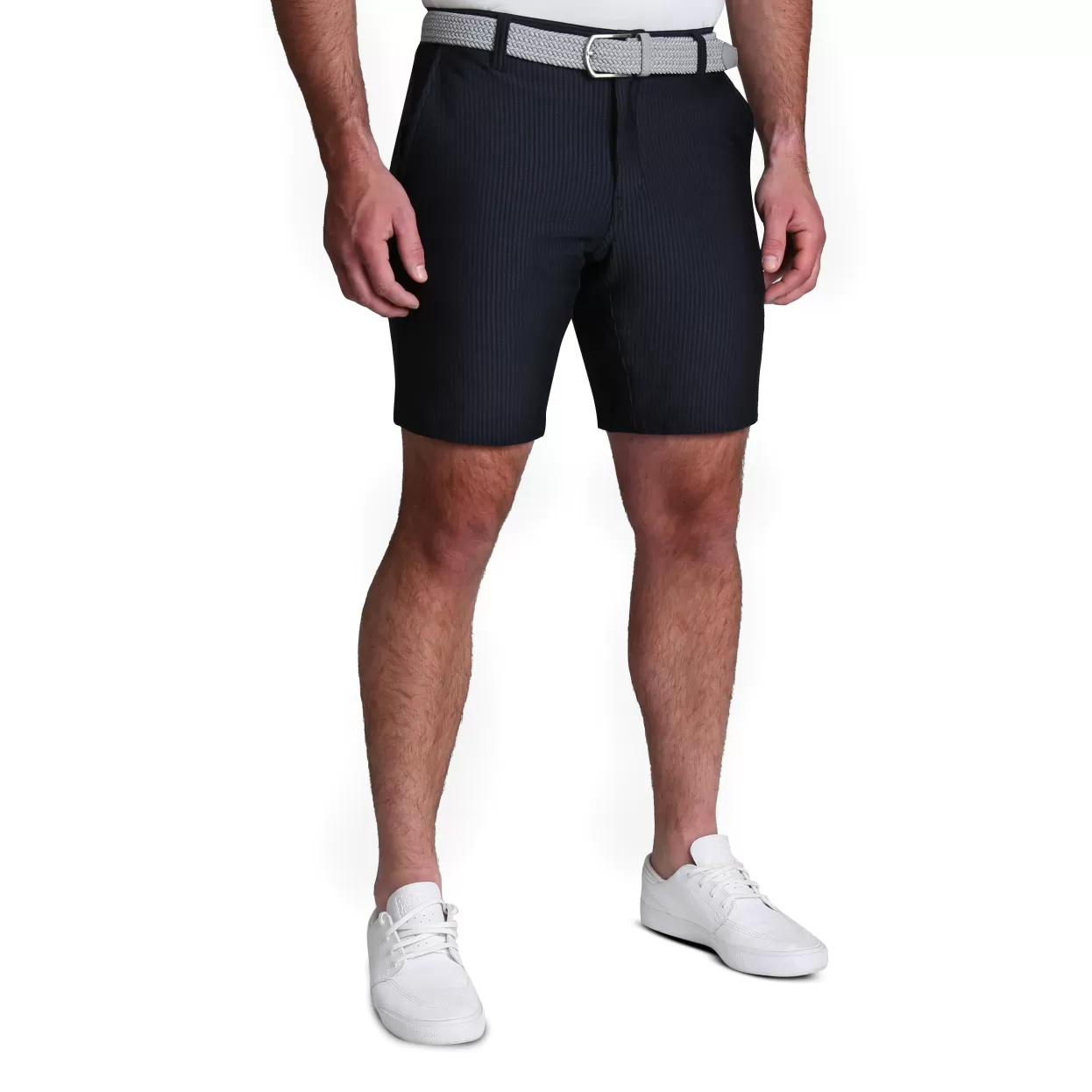 State and Liberty Athletic Fit Shorts - Navy Seersucker Clearance