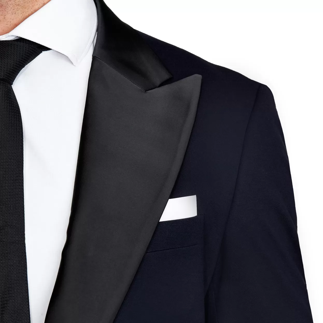 State and Liberty Athletic Fit Stretch Tuxedo Jacket - Solid Navy With Peak Lapel Shop
