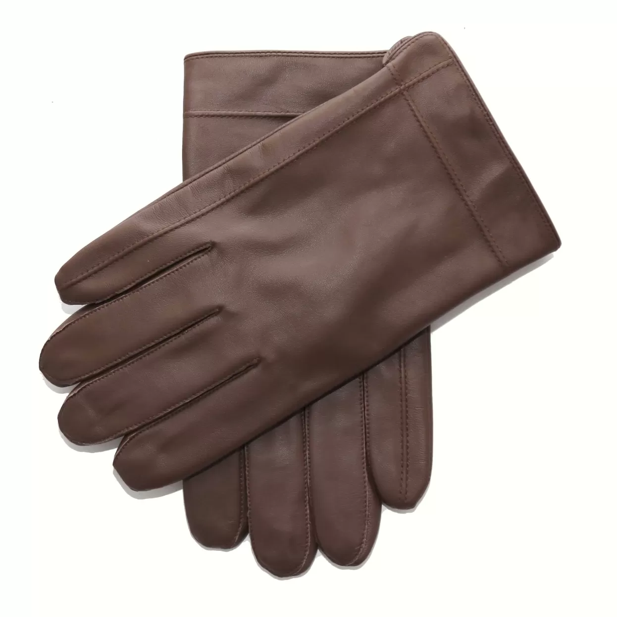 State and Liberty Leather Gloves - Dark Brown Cheap
