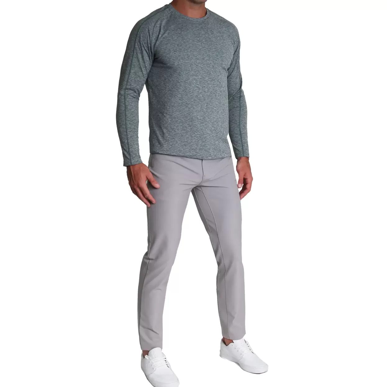 State and Liberty Long Sleeve Heavy Tech Crewneck - Army Green Sale