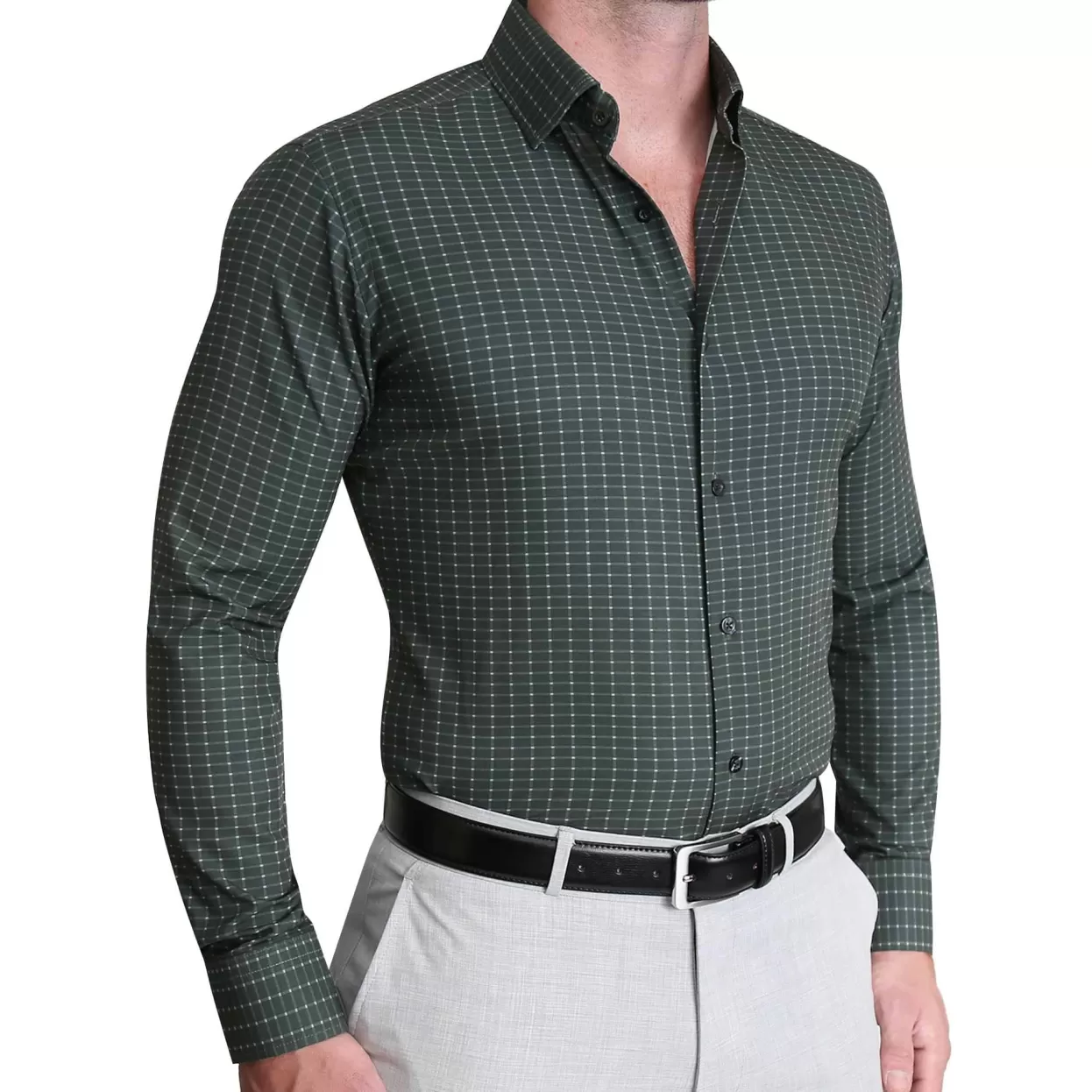 State and Liberty "The Colby" Dark Green & Mint Windowpane Store