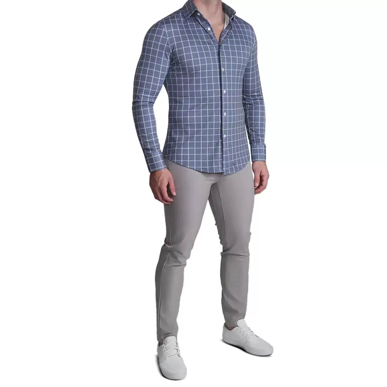 State and Liberty "The Davy" Navy, Light Blue, And Cream Casual Button Down New