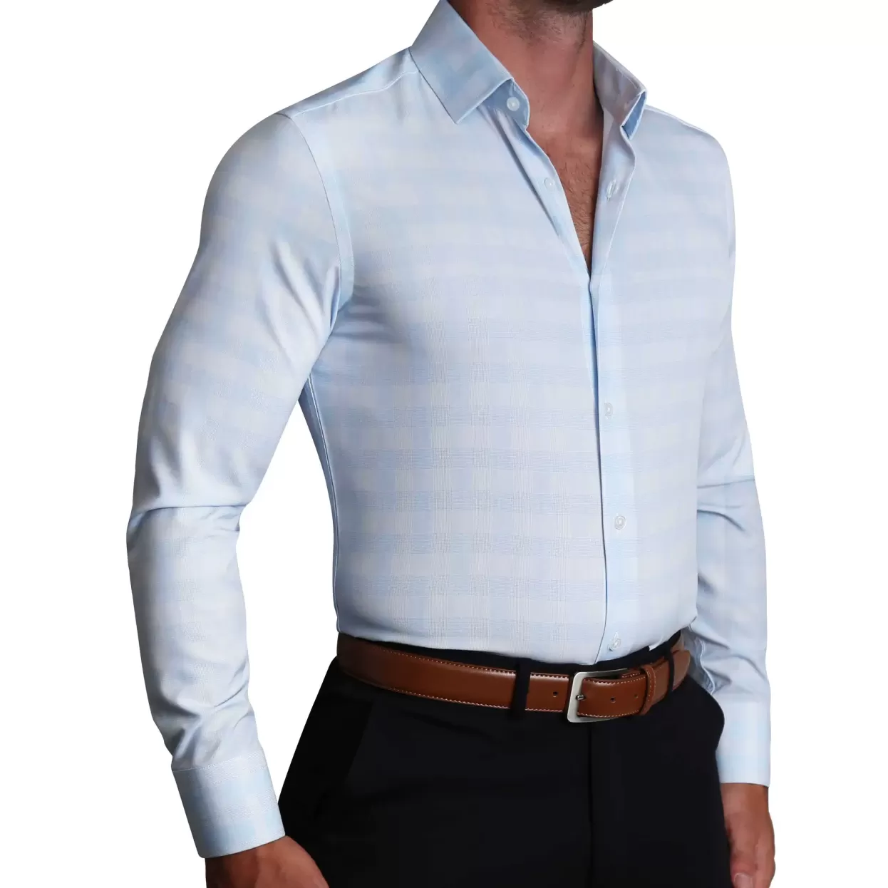 State and Liberty "The Flynn" Light Blue & White Plaid Clearance