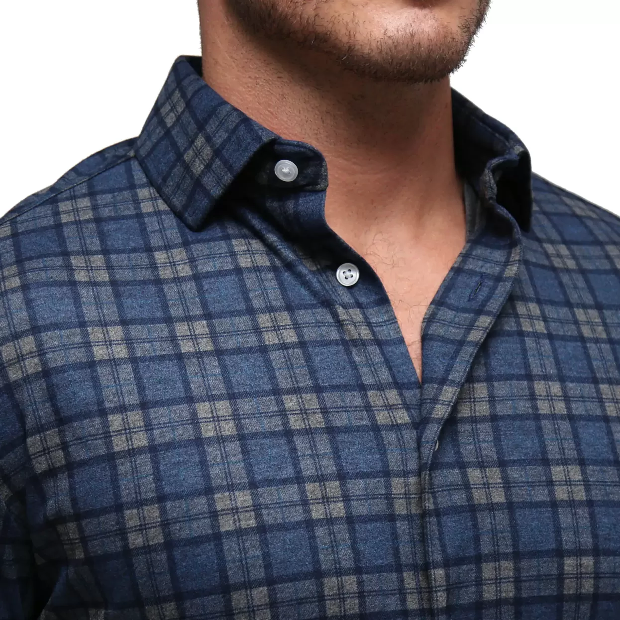 State and Liberty "The Gregory" Blue, Tan, & Teal Plaid Button Down Store