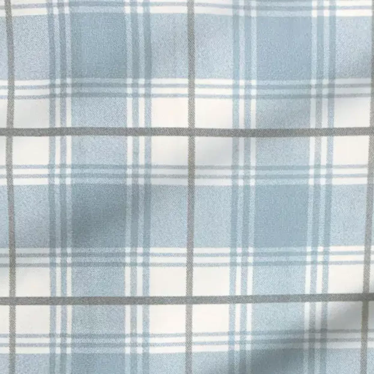 State and Liberty "The Mello" Light Blue & Grey Multi Plaid Cheap