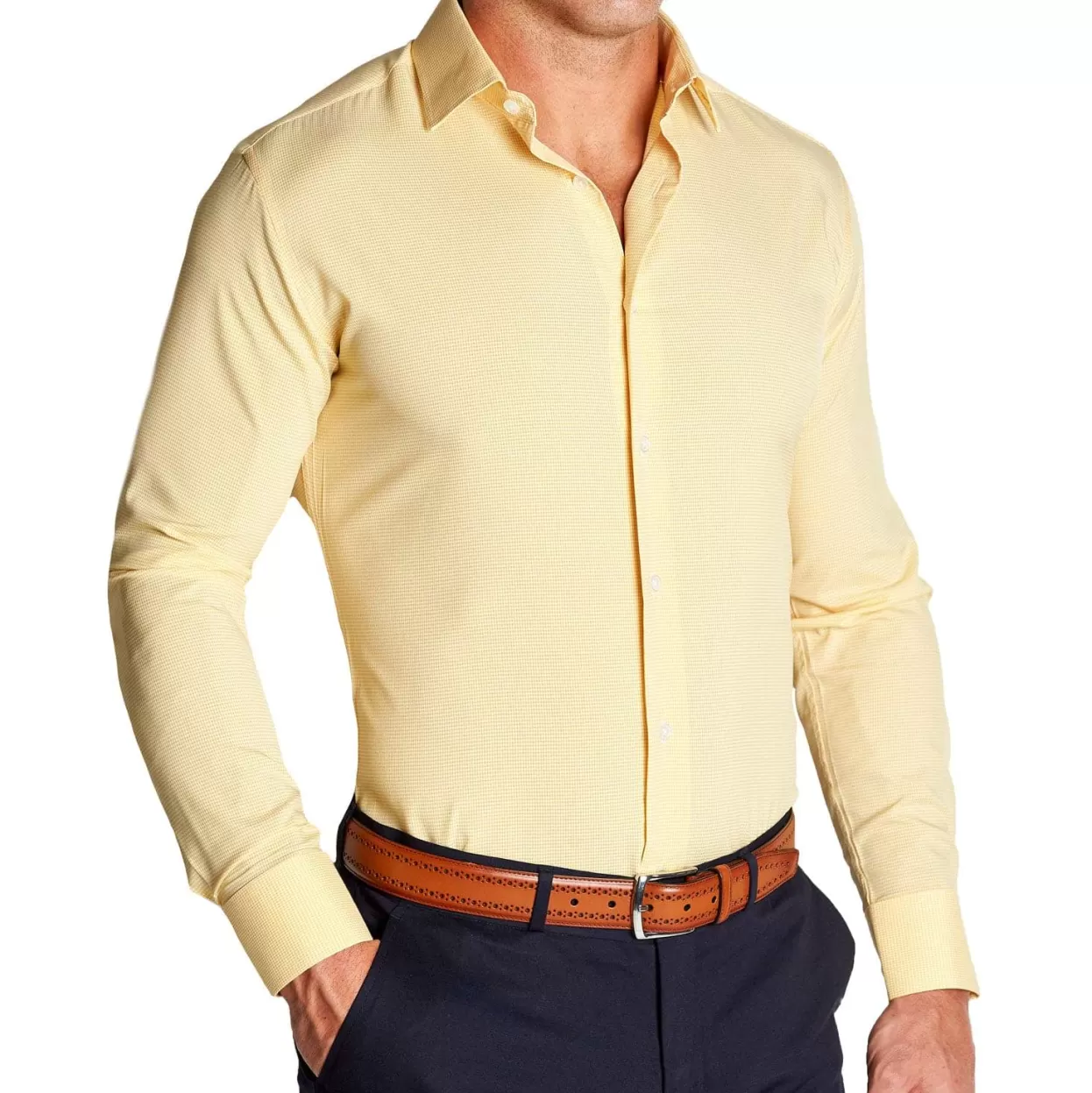 State and Liberty "The Stanley" Yellow Microcheck Fashion
