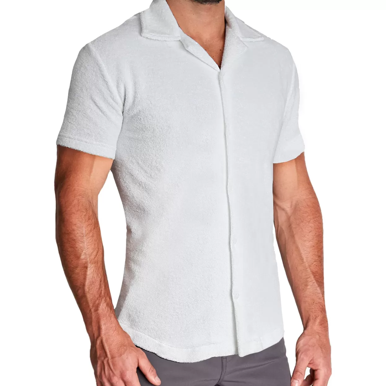 State and Liberty Terry Cloth Bungalow Shirt - White Flash Sale